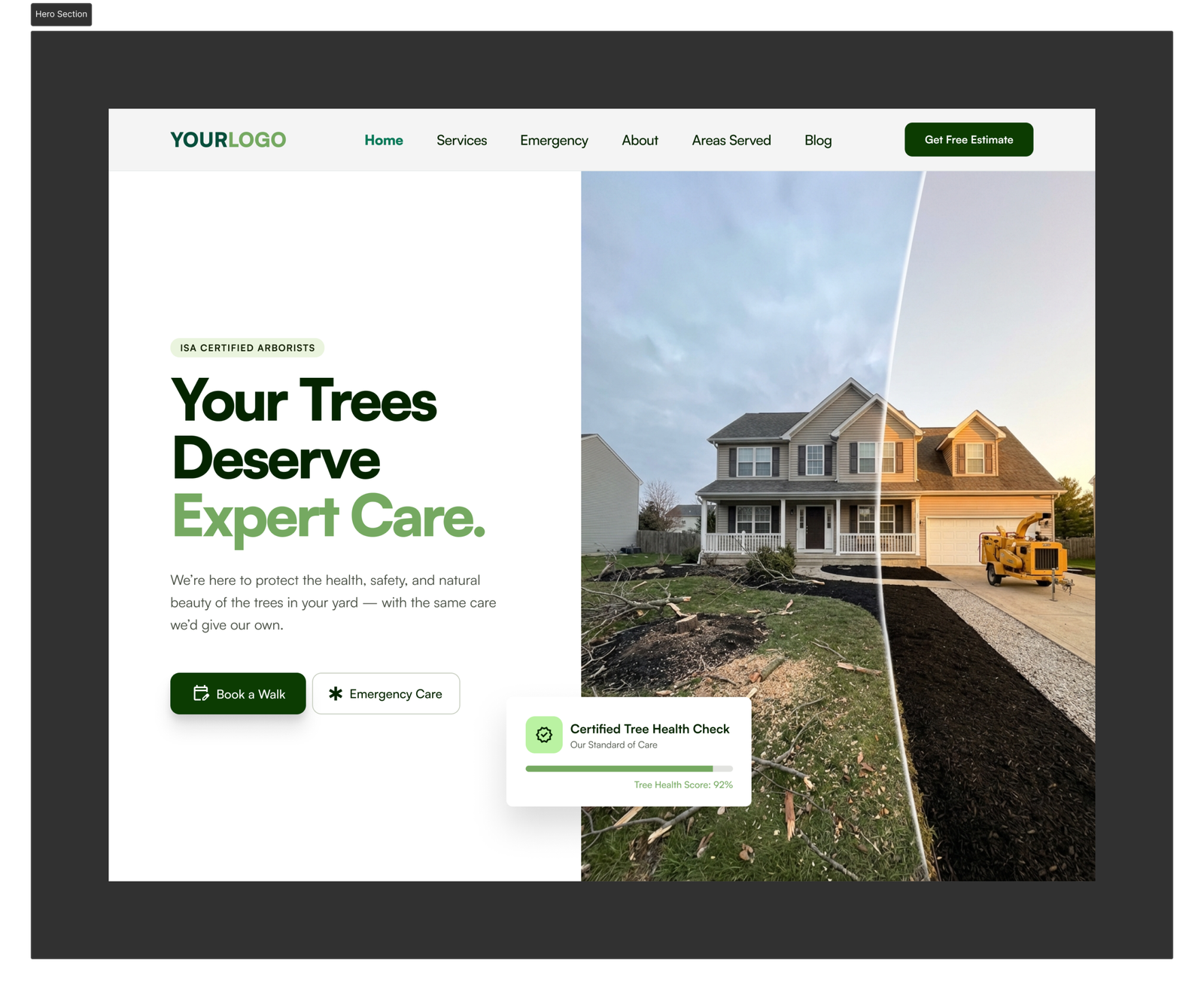 Arborist Contractors website design